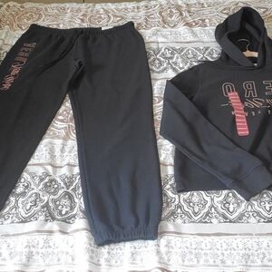 Aeropostale Black Hooded Sweatshirt with Rose Gold Letters